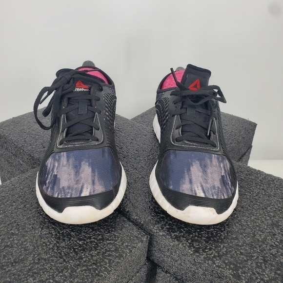 Reebok Women's Z Goddess Running Size 10 Shoes Black White Black Glitch - Picture 2 of 13